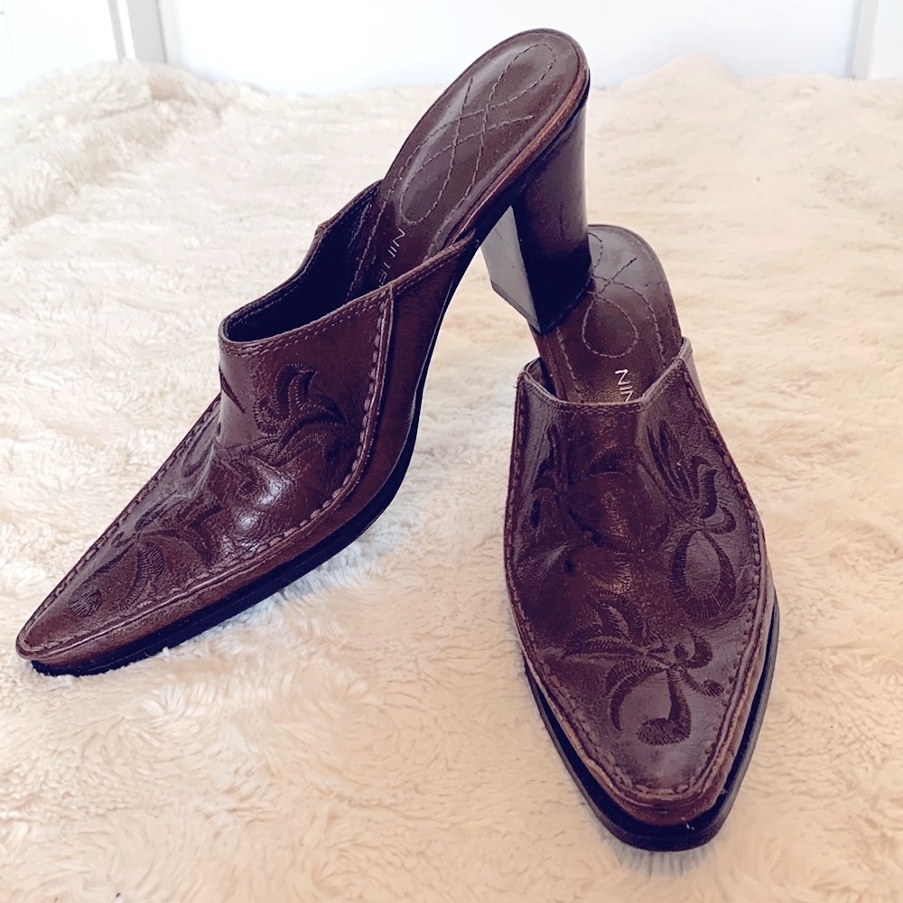 Nine West Western Boot Mule - Picture 1 of 10